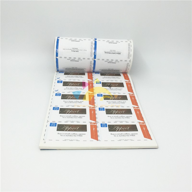 Cupom Frochure Conpon Book Long Off Perforation Lines Factory