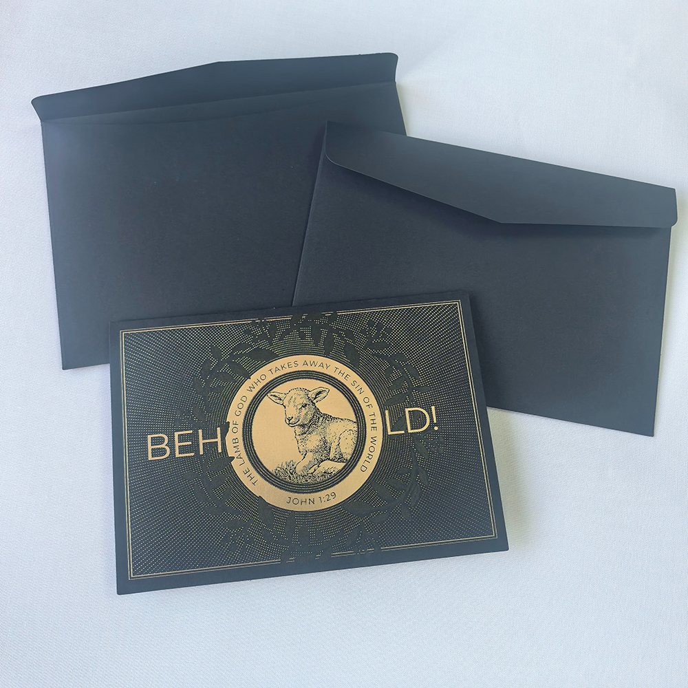 Pasta de cartões de Natal com envelope de design personalizado