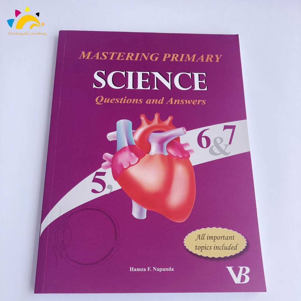 Livro de exercícios científicos fábrica de impressão direta