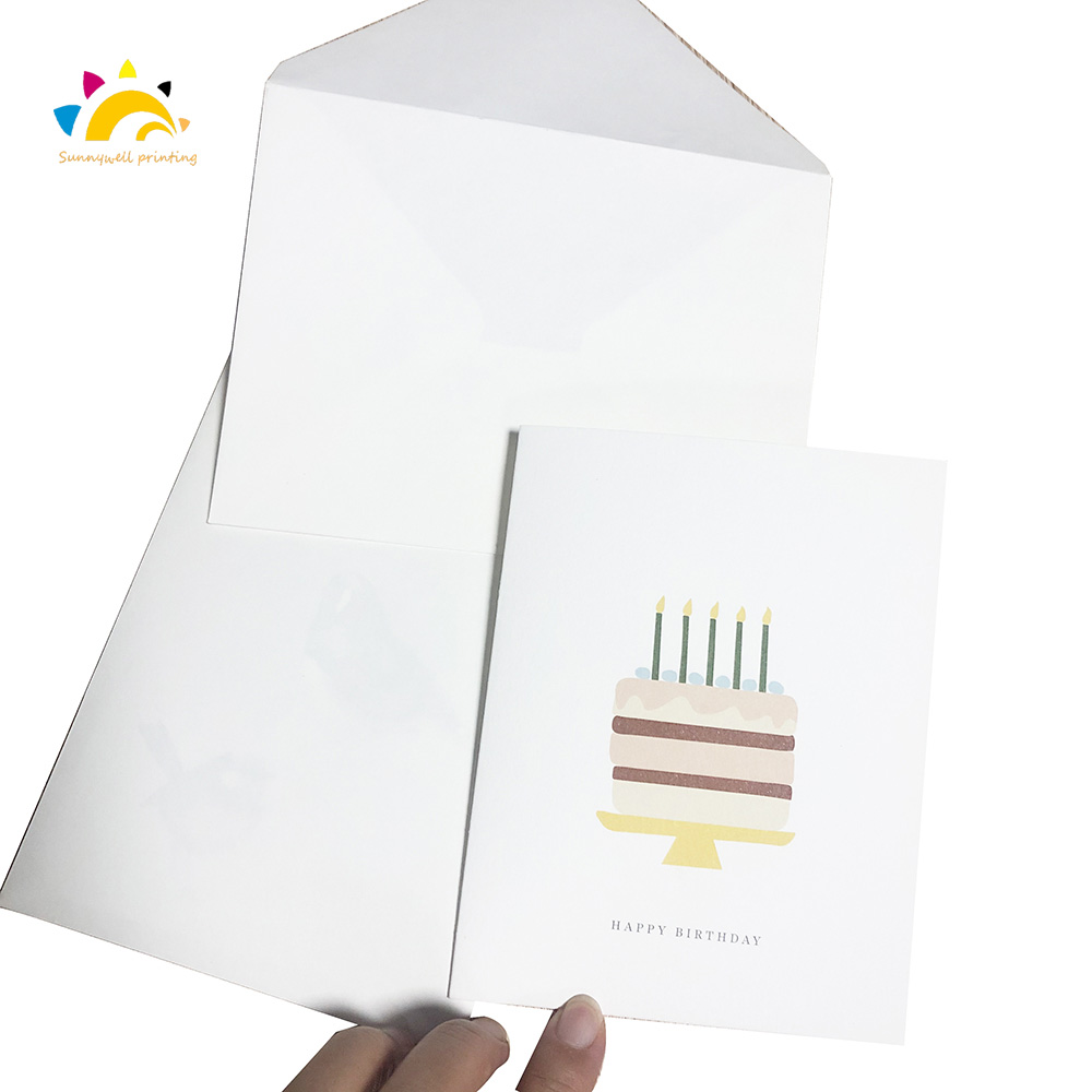 Cartão de agradecimento, obrigado, impressão com envelope